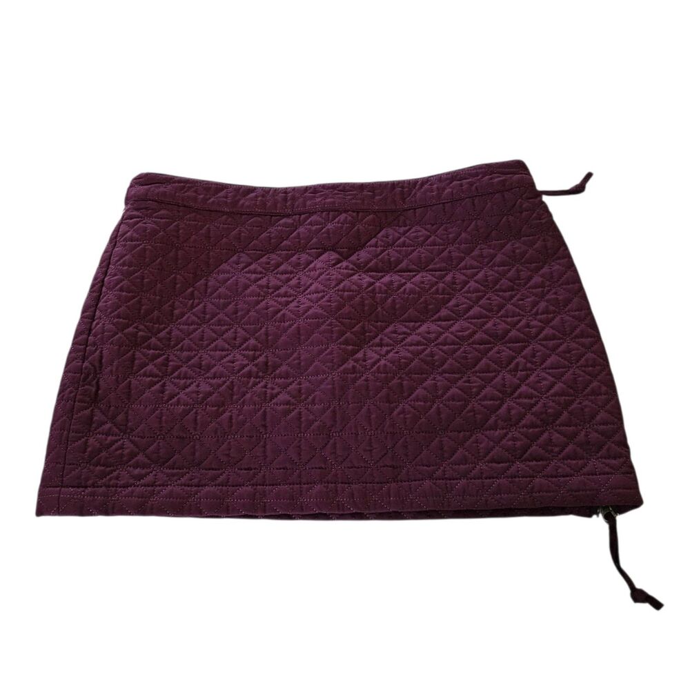 Millard Fillmore Skirt Womens 28 Purple‎ Quilted Zipper Down Side Mini Lined